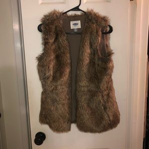 Faux fur vest